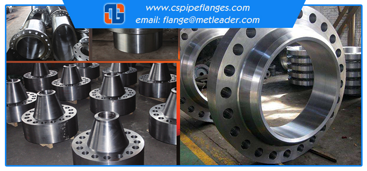 Different long weld neck flange and weld neck flange